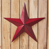 Faceted Metal Wall Star Red - Multiple Sizes - Lange General Store
