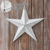 Faceted Metal Wall Star White - Multiple Sizes