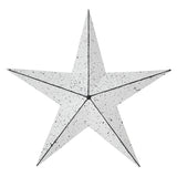 Faceted Metal Wall Star White - Multiple Sizes