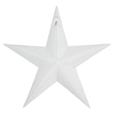 Faceted Metal Wall Star White - Multiple Sizes