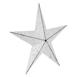 Faceted Metal Wall Star White - Multiple Sizes