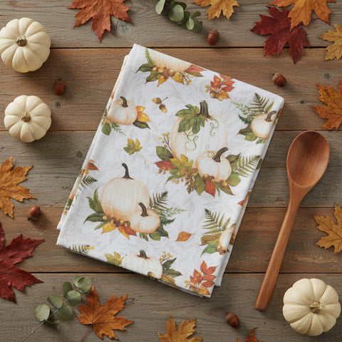 Fall Splendor Pumpkins Terry Towel