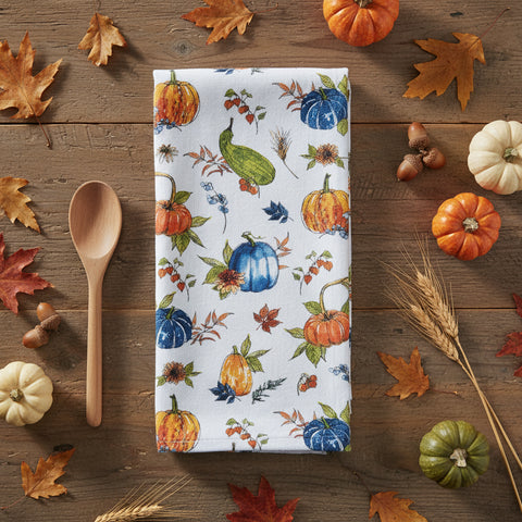 Fall Sweet Fall Pumpkin Gourd Toss Terry Towel