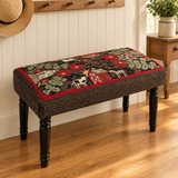Farm Life Bench in a country farmhouse entryway