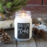 Farmhouse Mason Jar Candle - Balsam & Cedar