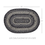Farmstead Black Braided Placemat - Set of 6