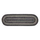 Farmstead Black Oval Stair Tread Latex Rug-Lange General Store
