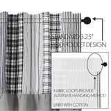 Farmstead Black Patchwork Panel Curtains