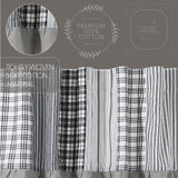 Farmstead Black Patchwork Short Panel Curtains