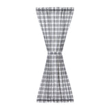 Farmstead Black Plaid Door Panel Curtain-Lange General Store