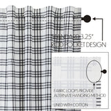 Farmstead Black Plaid Swag Curtains