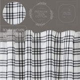 Farmstead Black Plaid Swag Curtains
