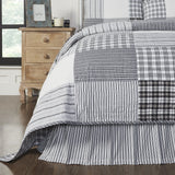 Farmstead Black Ticking Stripe Bed Skirt-Lange General Store