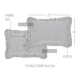 Farmstead Black Ticking Stripe Pillow-Lange General Store