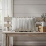 Farmstead Black Ticking Stripe Pillow-Lange General Store