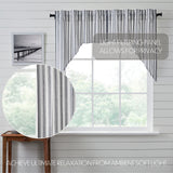 Farmstead Black Ticking Stripe Swag Curtains
