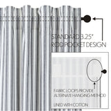 Farmstead Black Ticking Stripe Swag Curtains
