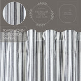 Farmstead Black Ticking Stripe Swag Curtains