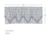 Farmstead Blue Layered Valance-Lange General Store