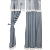 Sawyer Mill Blue Patchwork Panel Curtains-Lange General Store