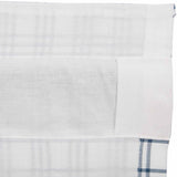 Farmstead Blue Patchwork Short Panel Curtains
