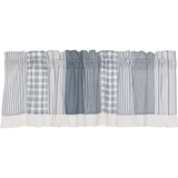 Sawyer Mill Blue Patchwork Valance-Lange General Store