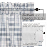 Farmstead Blue Plaid Prairie Swag Curtains