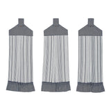 Farmstead Blue Ticking Stripe Button Loop Tea Towel Set of 3-Lange General Store