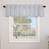 Farmstead Blue Ticking Stripe Valance-Lange General Store