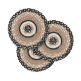 Farmstead Charcoal Braided 8" Trivet Set of 3