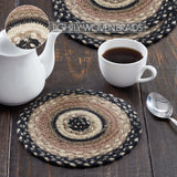 Farmstead Charcoal Braided 8" Trivet Set of 3