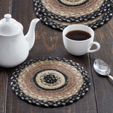 Farmstead Charcoal Braided 8" Trivet Set of 3