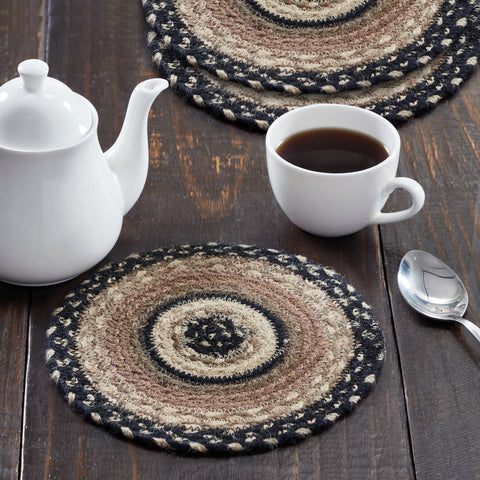 Farmstead Charcoal Braided 8" Trivet Set of 3