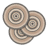 Farmstead Charcoal Braided Trivet 15" Set of 3