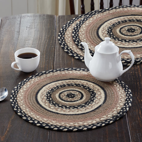 Farmstead Charcoal Braided Trivet 15" Set of 3