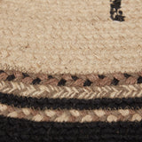 Farmstead Charcoal Cow Braided Half Circle Rug-Lange General Store