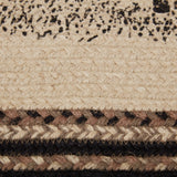 Farmstead Charcoal Cow Braided Oval Rug-Lange General Store