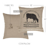 Farmstead Charcoal Cow Pillow-Lange General Store