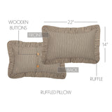 Farmstead Charcoal & Dark Creme Ticking Stripe Throw Pillow