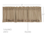Farmstead Charcoal Gather Valance-Lange General Store