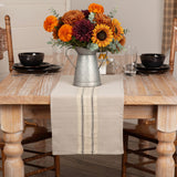 Farmstead Charcoal Grain Sack Stripe Table Runners