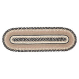 Farmstead Charcoal Oval Stair Tread Latex Rug-Lange General Store