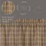 Farmstead Charcoal Plaid Blackout Panel Curtain-Lange General Store