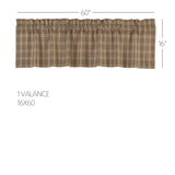 Farmstead Charcoal Plaid Valance