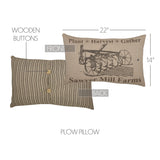 Farmstead Charcoal Plow Pillow-Lange General Store