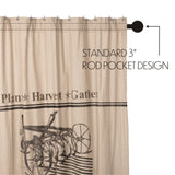 Farmstead Charcoal Plow Shower Curtain-Lange General Store