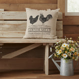 Farmstead Charcoal Poultry Pillow-Lange General Store