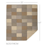 Farmstead Charcoal Quilted Throw-Lange General Store