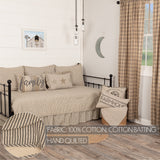 Farmstead Charcoal Ticking Stripe Daybed Quilt Set-Lange General Store