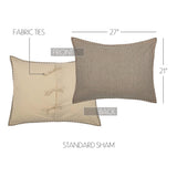 Farmstead Charcoal Ticking Stripe Sham-Lange General Store